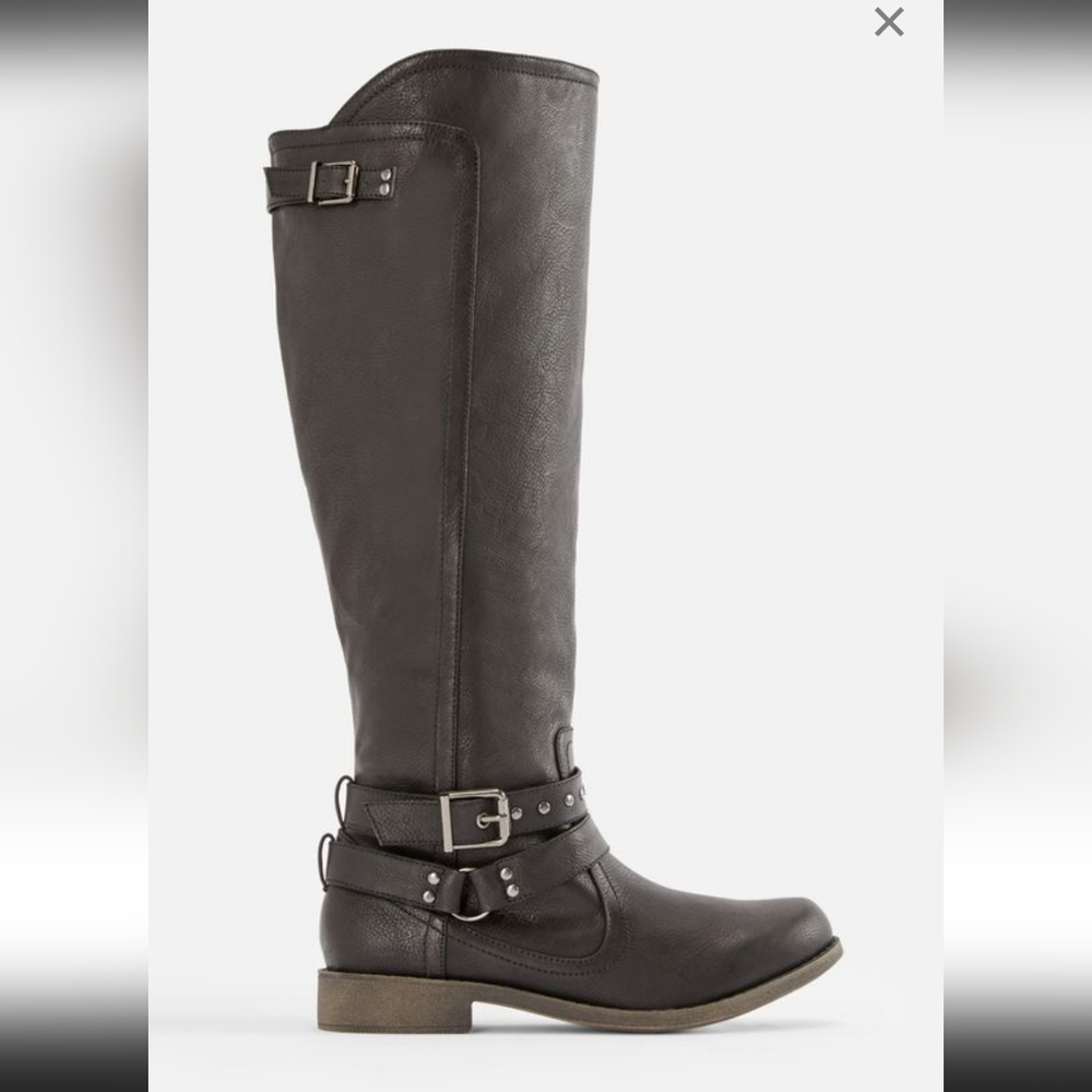 Just Fab Mina Black Boots Sz 7.5